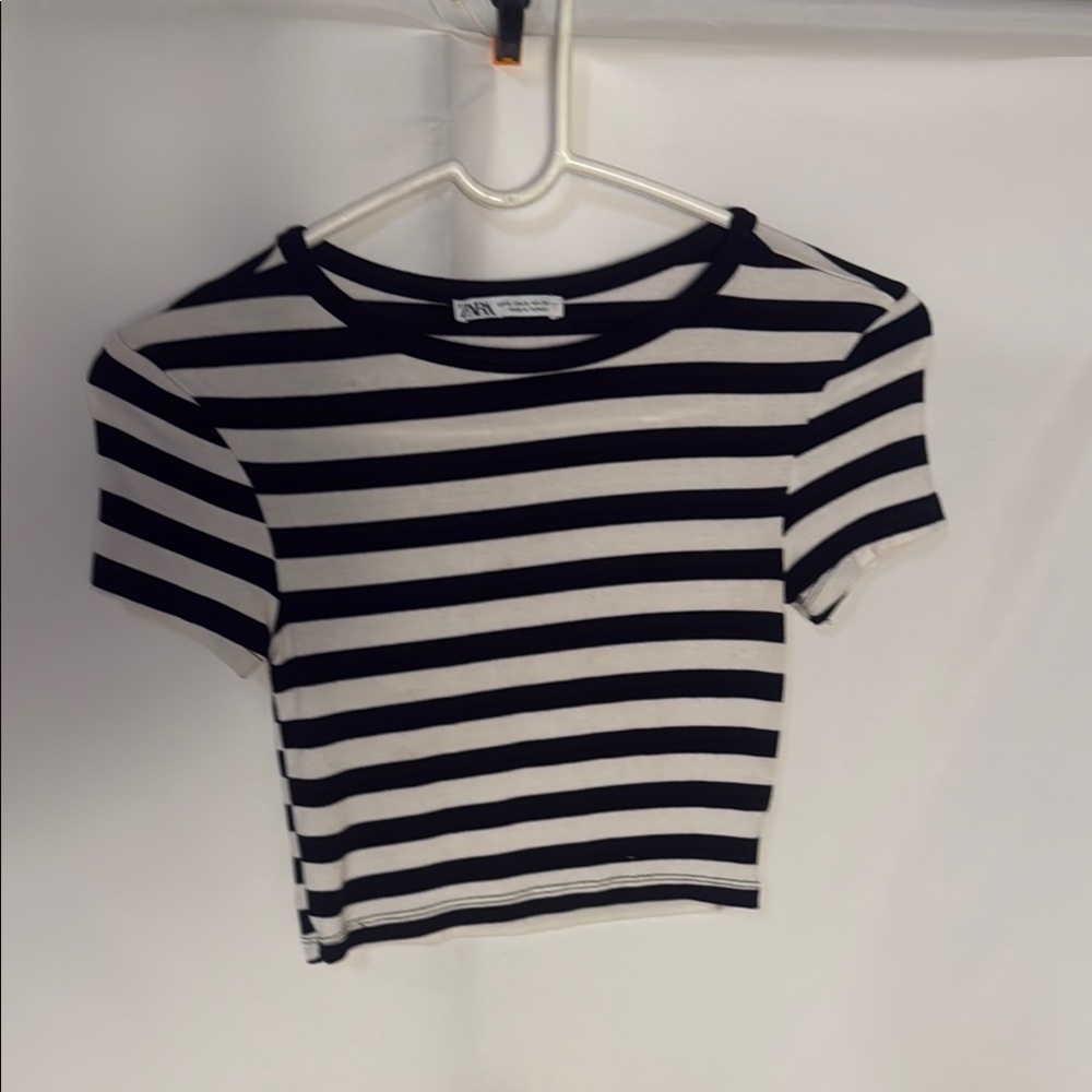 Zara Monochrome Striped Tee